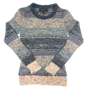 Rag and Bone multicolored stripe crewneck sweater